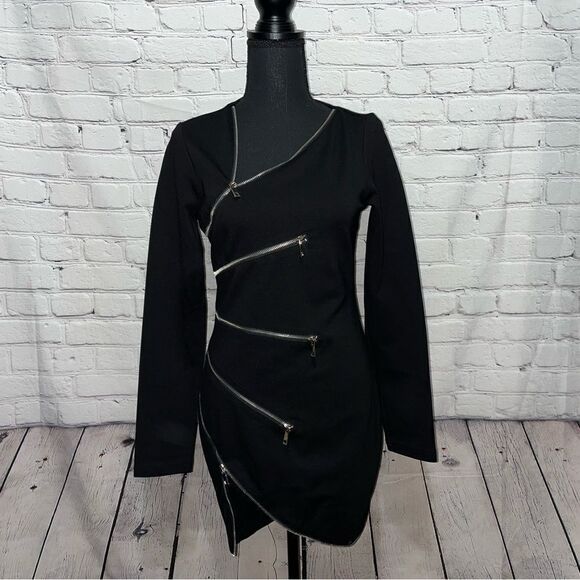 NWT Fashion Nova Zip Her Up Bodycon Dress Size Small - Picture 11 of 11